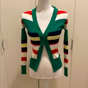 Anthropologie green cardigan small NWT #91